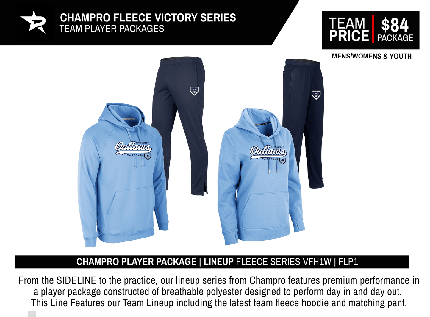 CHAMPRO FLEECE LINEUP SERIES PLAYER PACKAGE