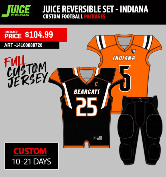 Juice Indiana Custom Football Reversible Set