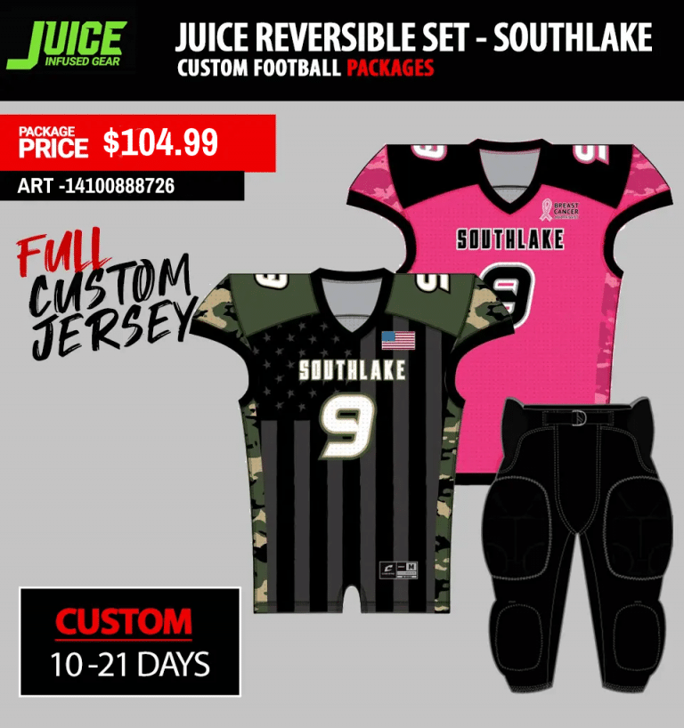 Juice Southlake Custom Football Reversible Set