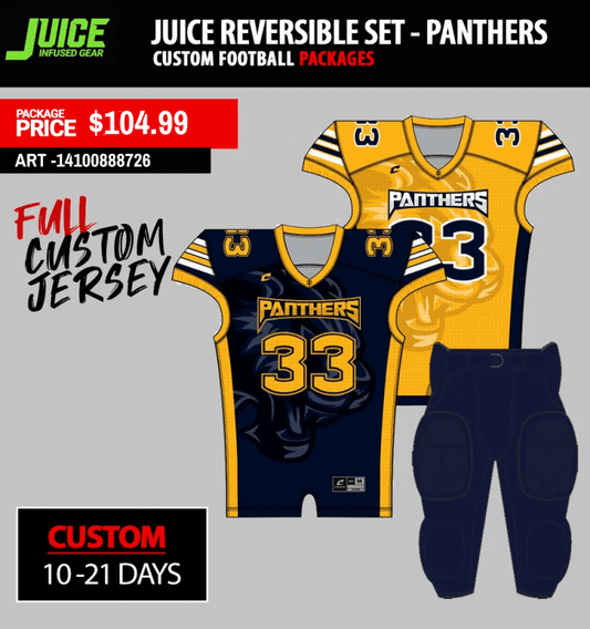 Juice Panthers Custom Football Reversible Set