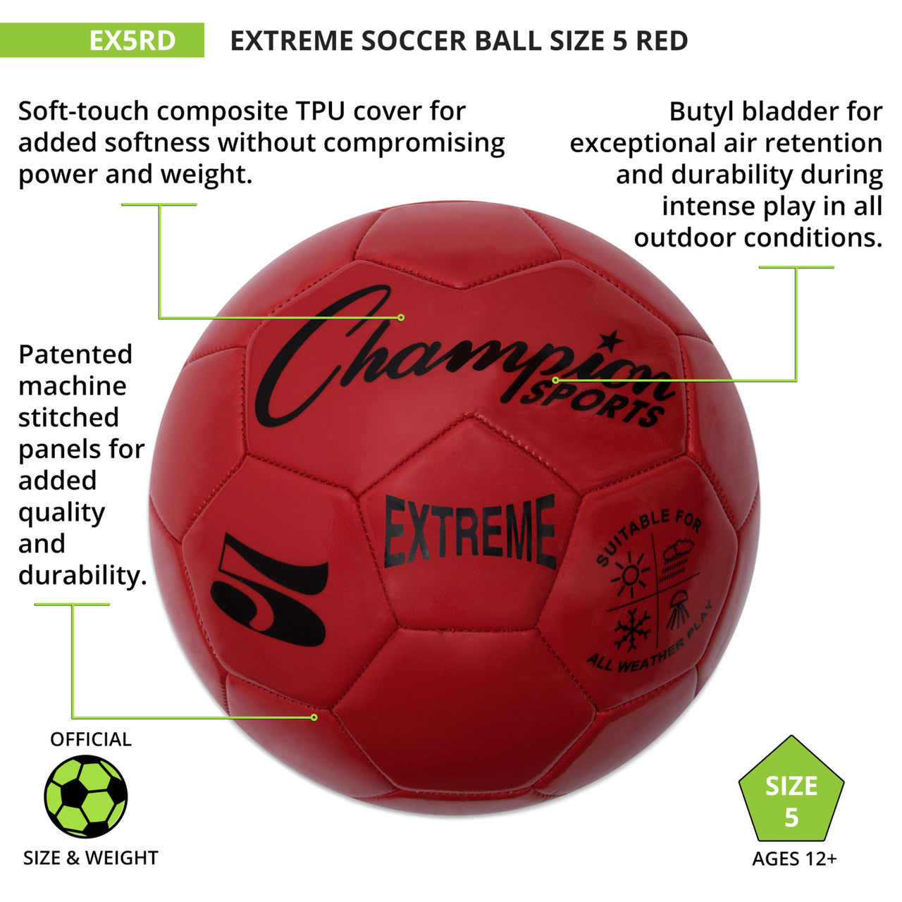 Extreme Soccer Ball Size 5