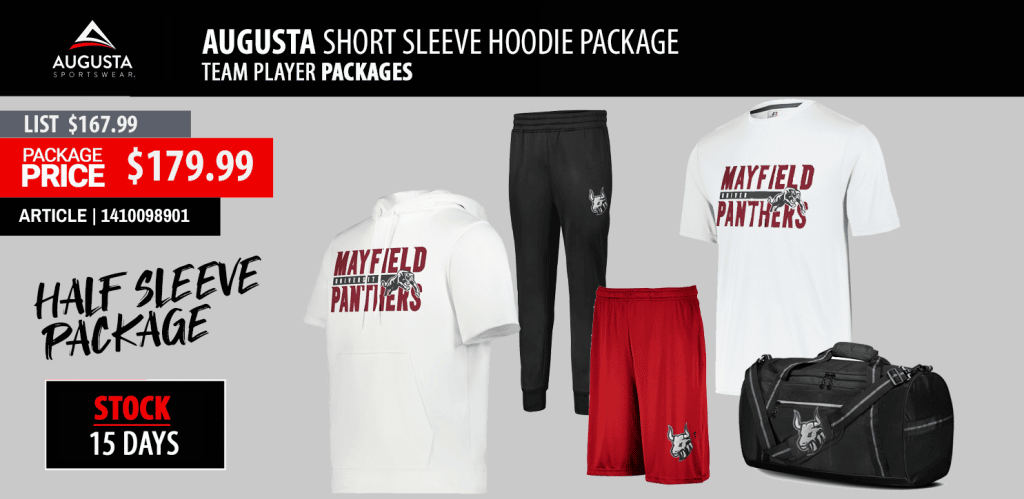 Augusta Short Sleeve Hoodie Package