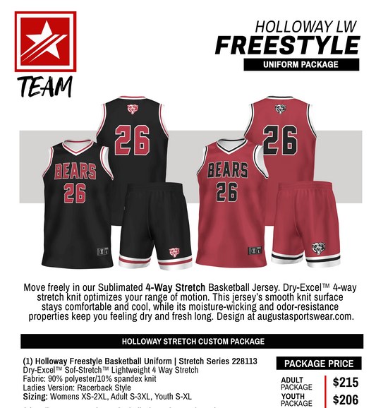 HOLLOWAY LW FREESTYLE UNIFORM PACKAGE