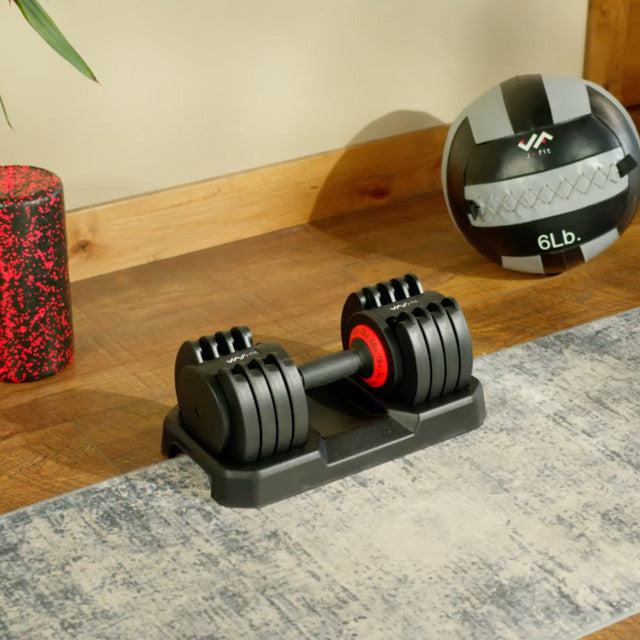 Adjustable Dumbbell Set, 55 Lb