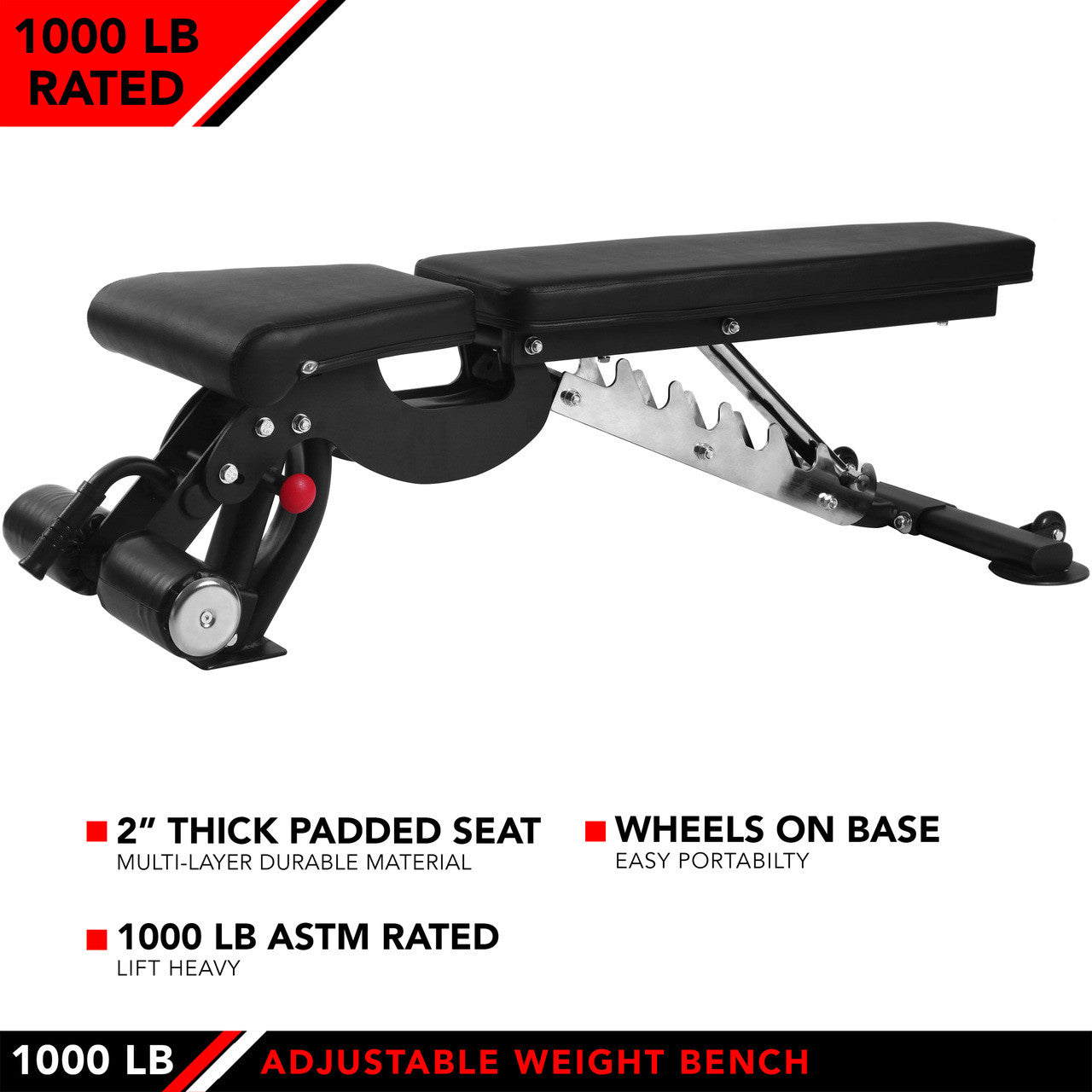 ADJUSTABLE WEIGHT BENCH, 1000 LB