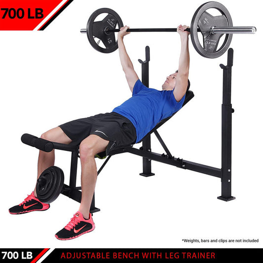 OLYMPIC WEIGHT BENCH, W/ LEG DEVELOPER