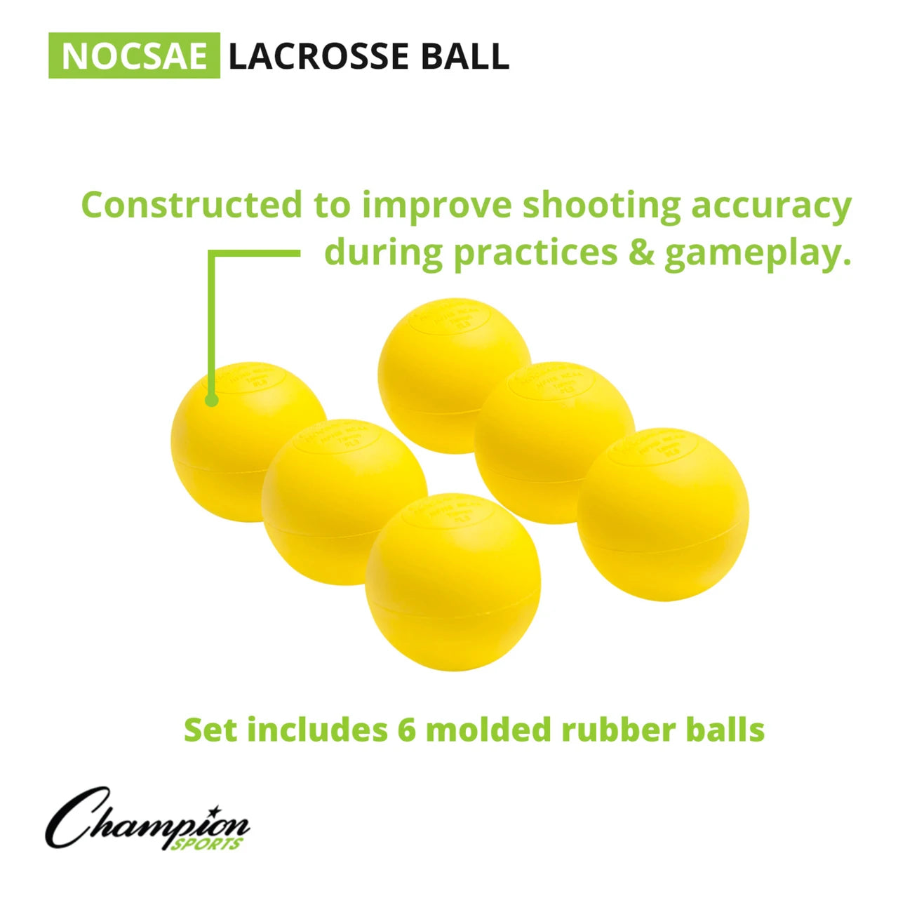 Lacrosse Ball 6 Color Set