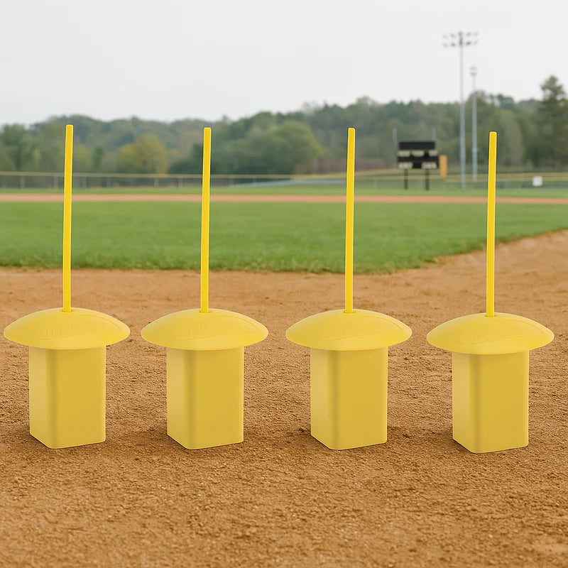 Markwort Yellow Base Plug with Yellow Indicator - 4 Pack