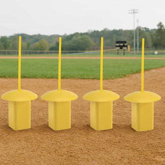 Markwort Yellow Base Plug with Yellow Indicator - 4 Pack