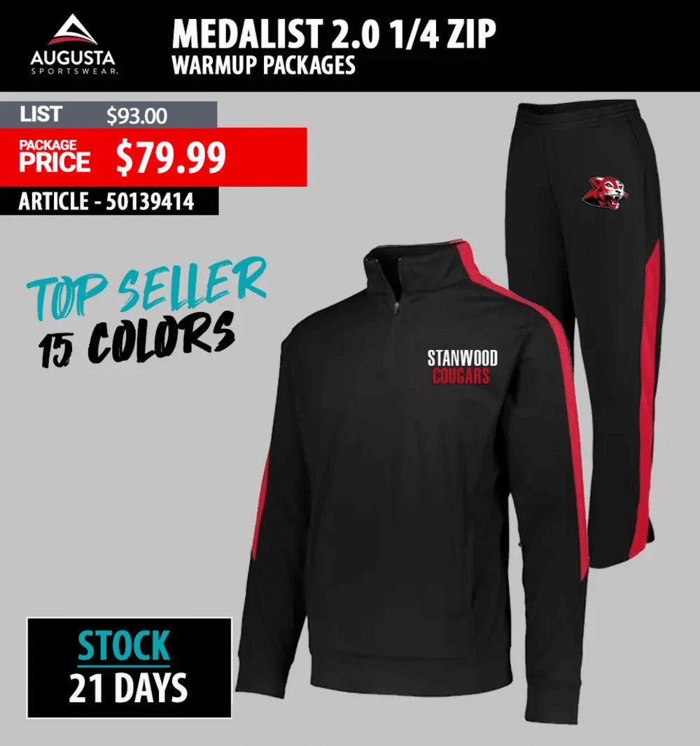 Medalist 2.0 1/4 ZIP Warmup Package