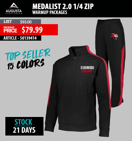 Medalist 2.0 1/4 ZIP Warmup Package