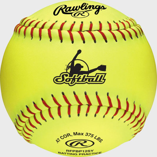 RAWLINGS 12-INCH COLLEGIATE/HIGH SCHOOL/TRAVEL BATTING PRACTICE SOFTBALL