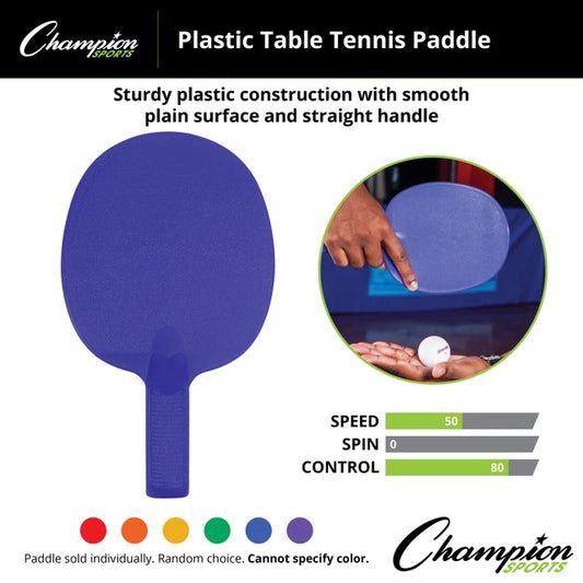 Plastic Table Tennis Paddle