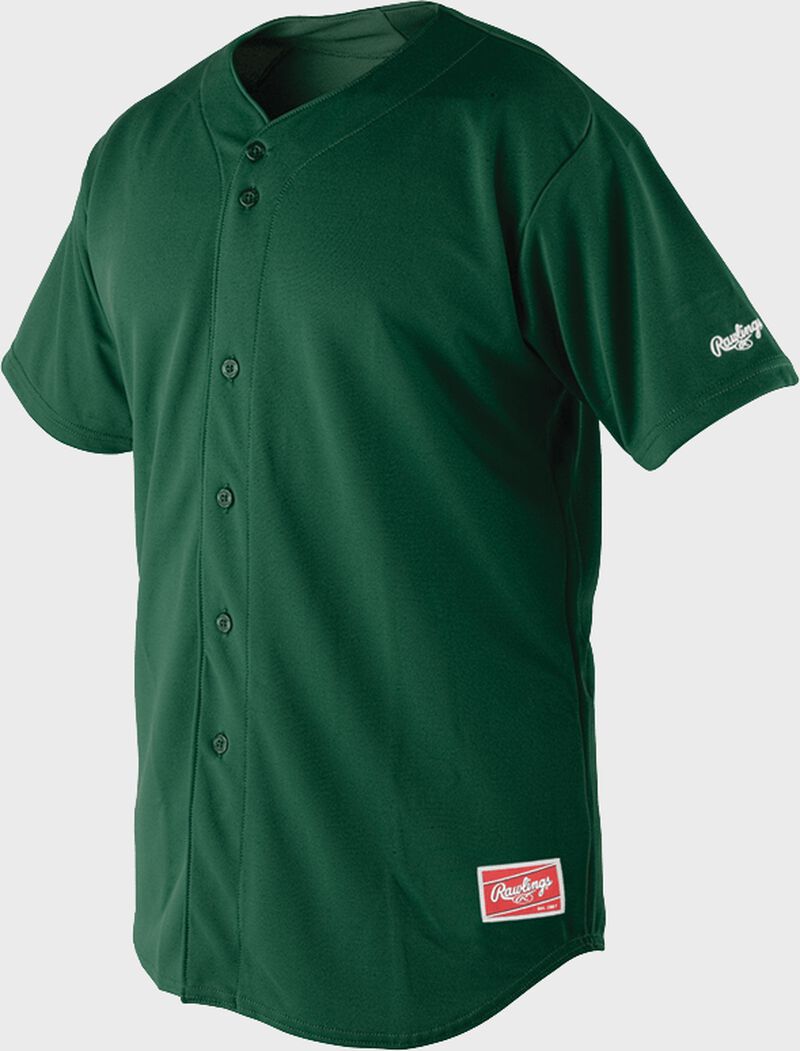 RAWLINGS ADULT PLATED 150 FABRIC FULL-BUTTON JERSEY