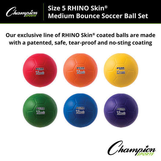 Rhino Skin Sting Free Size 5 Soccer Ball Set