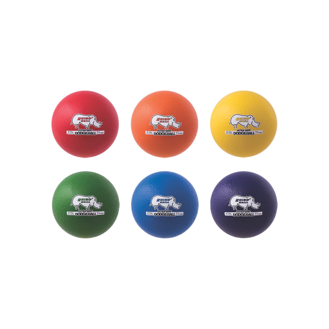 Rhino Skin® Low Bounce Ultra Grip Dodgeball Set