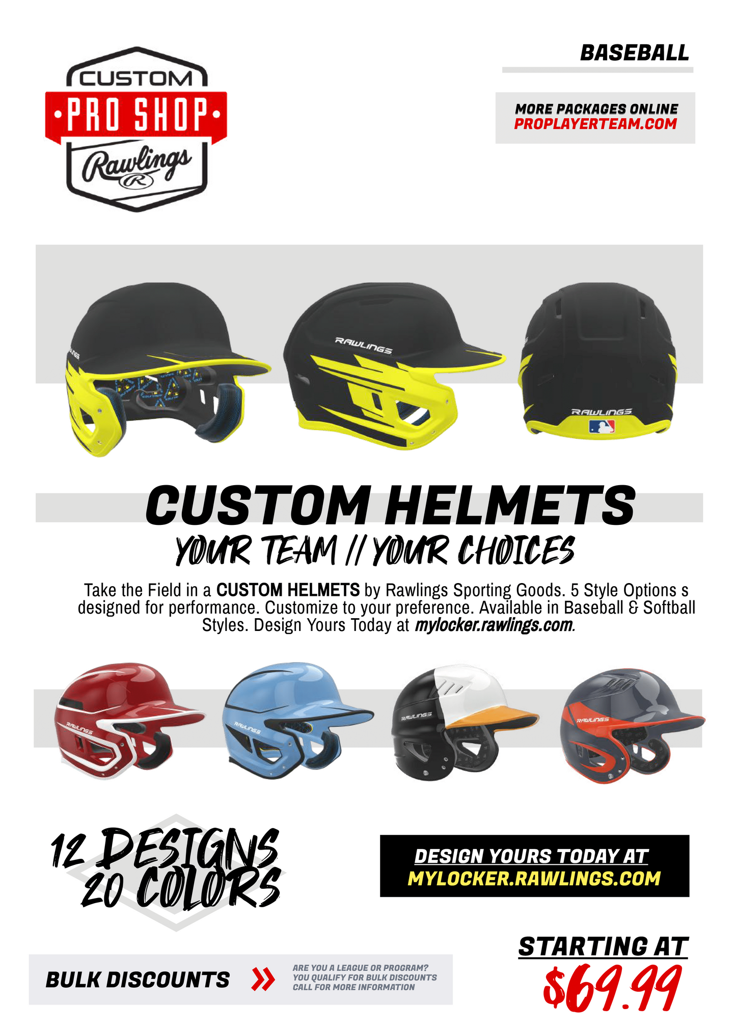 RAWLINGS CUSTOM BATTING HELMETS