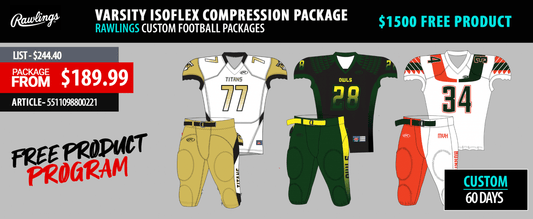Varsity Isoflex Compression Rawlings Custom Football Package