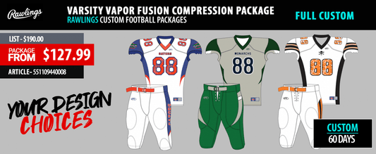 Varsity Vapor Fusion Compression Rawlings Custom Football Package