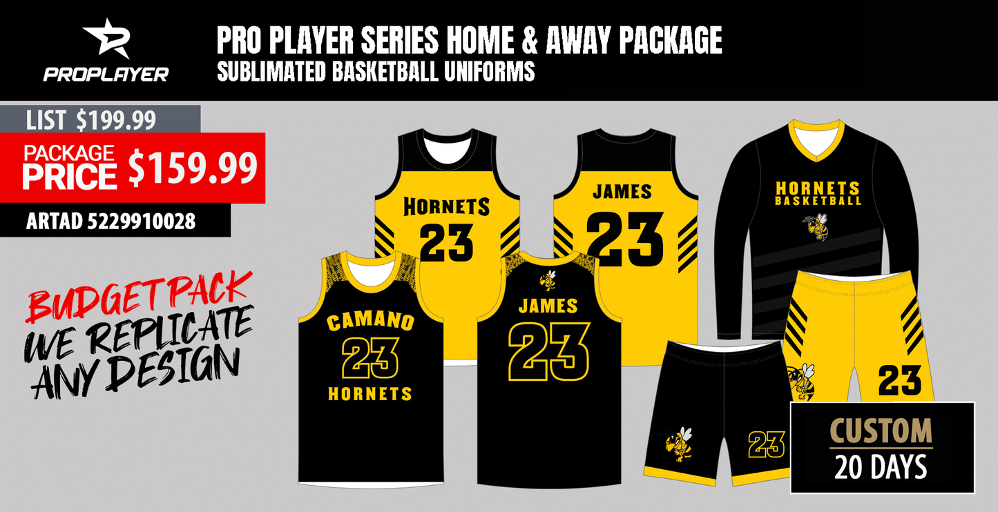 BASKETBALL UNIFORM SUBLIMATED BATTLE SERIES PACKAGE