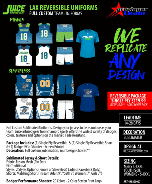 Reversible Complete Game Package Pinnie