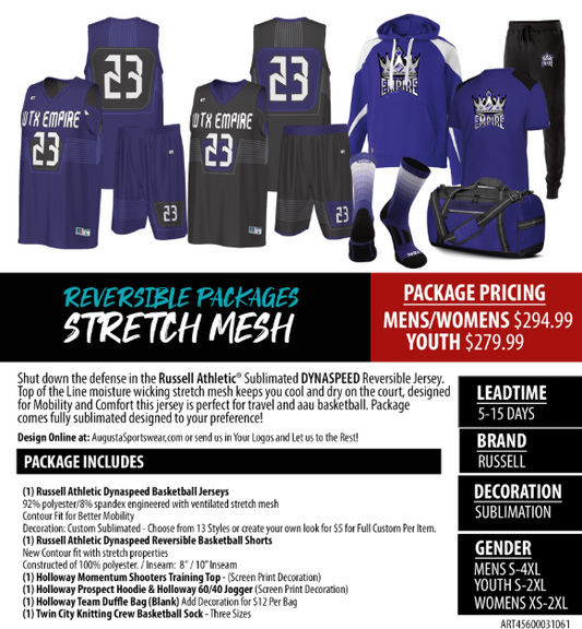 Russell Freestyle Custom Reversible Complete Package