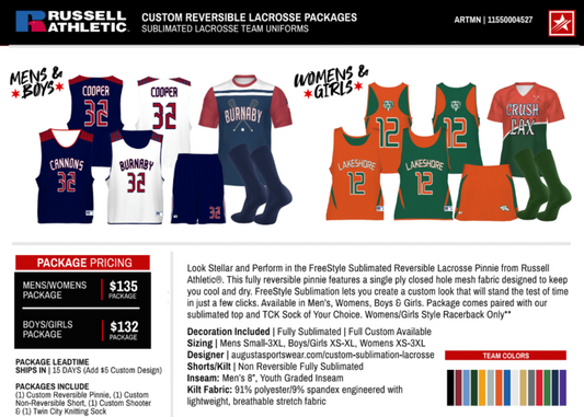 Russell Freestyle Reversible Package Set