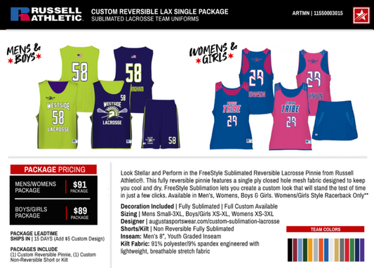 Russell Freestyle Reversible Single Package