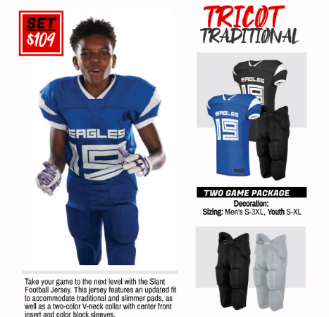 Russell Youth Color Block Football W/ Inserts Package