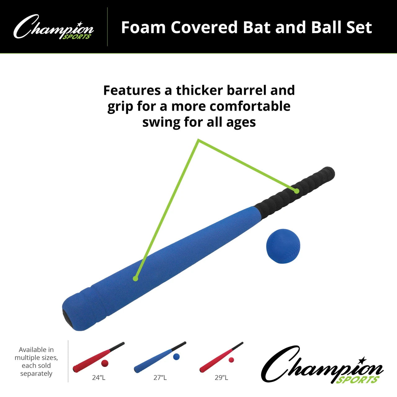 24" Foam Covered Bat and Ball