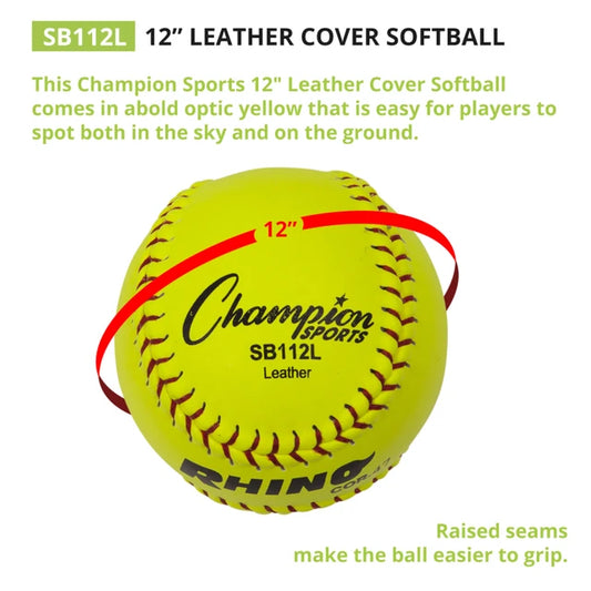 12" Leather Cork Core Softball