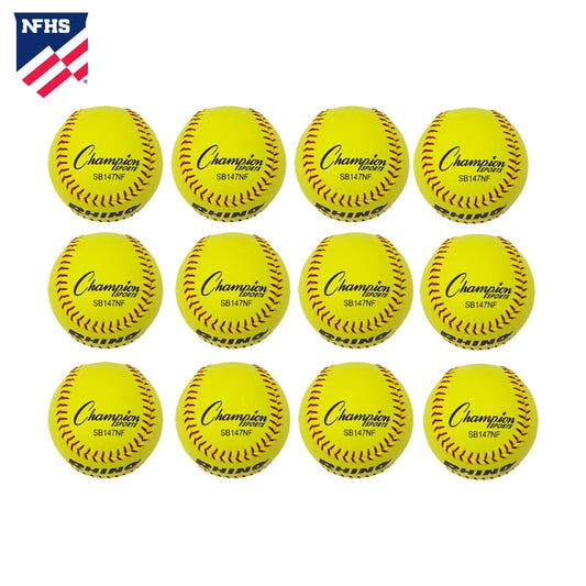 11" Leather Poly Core Softball, NFHS Approved