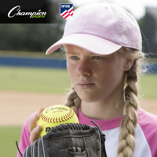 11" Leather Poly Core Softball, NFHS Approved