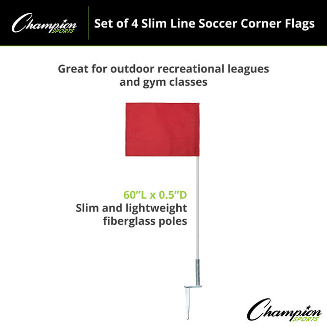 Slim Line Soccer Corner Flags