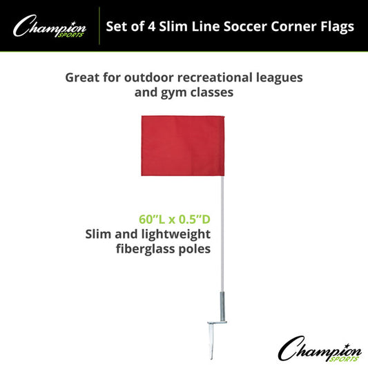 Slim Line Soccer Corner Flags