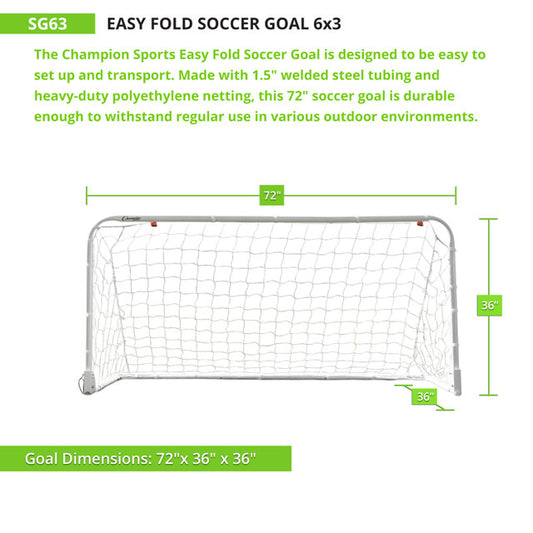 Easy Fold Soccer Goal 6' x 3'