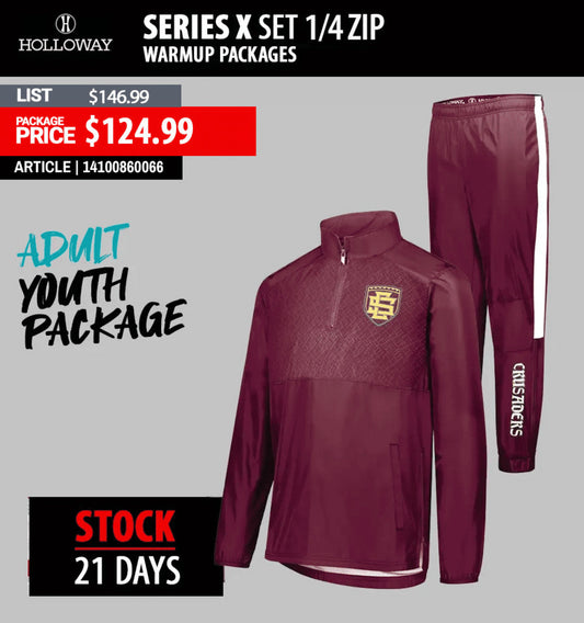 Series X Set 1/4 ZIP Warmup Package