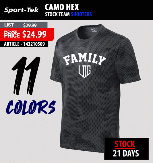 SPORT-TEK CAMO HEX STOCK TEAM SHOOTERS