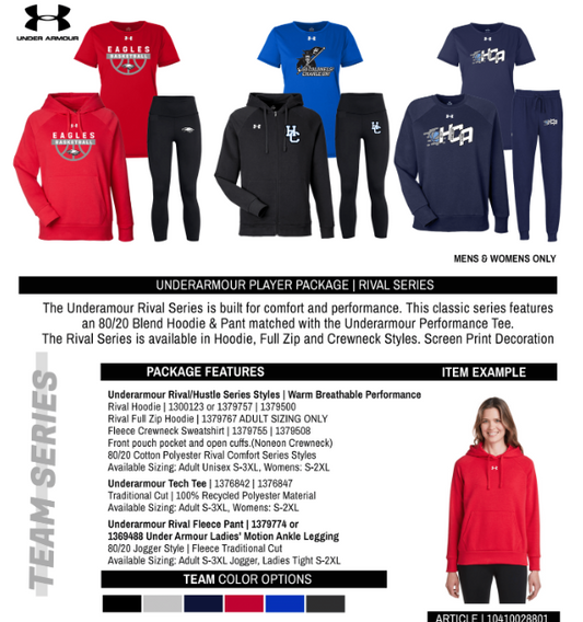 Under Armour Rival Series Crewneck Package
