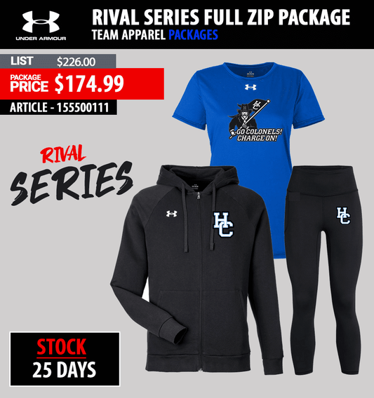 UNDERARMOUR RIVAL SERIES FULL ZIP PACKAGE