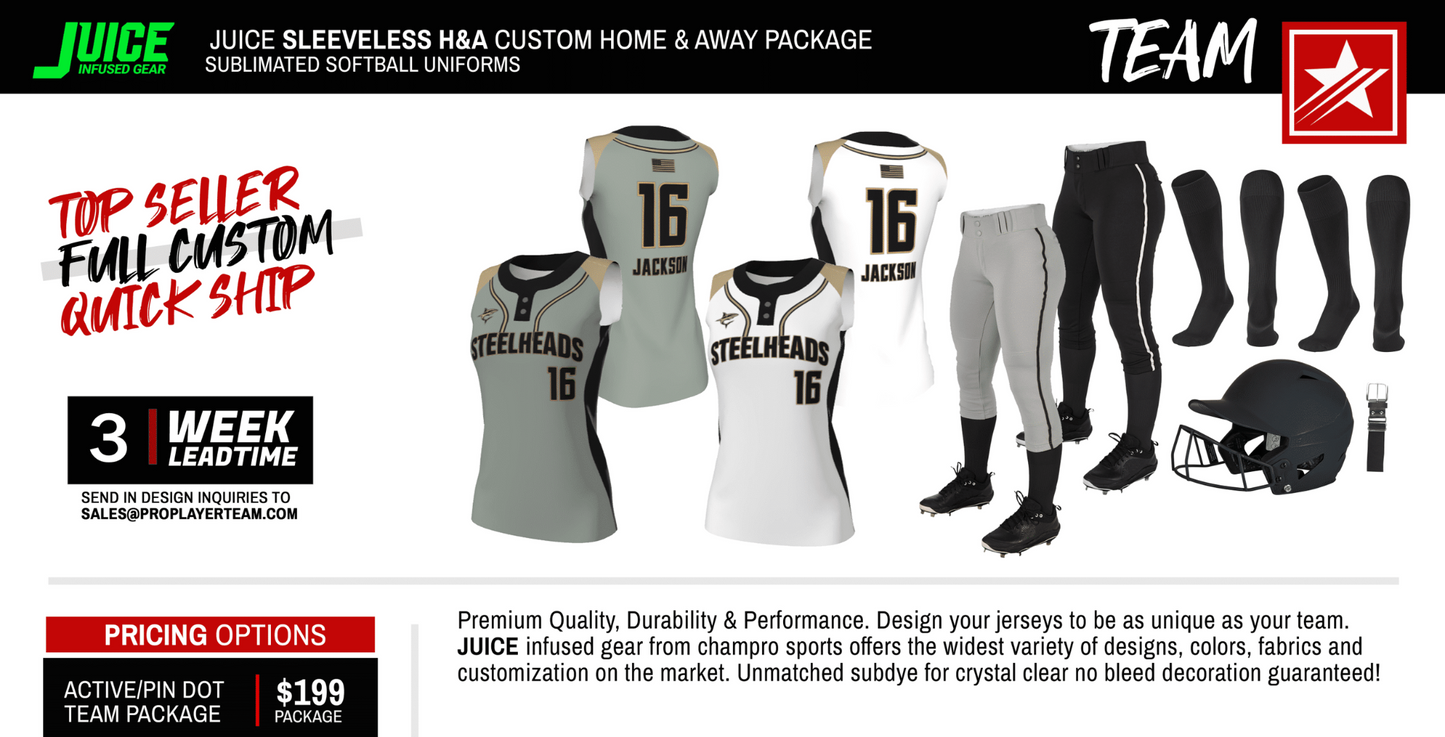 JUICE SLEEVELESS HOME & AWAY CUSTOM PACKAGE