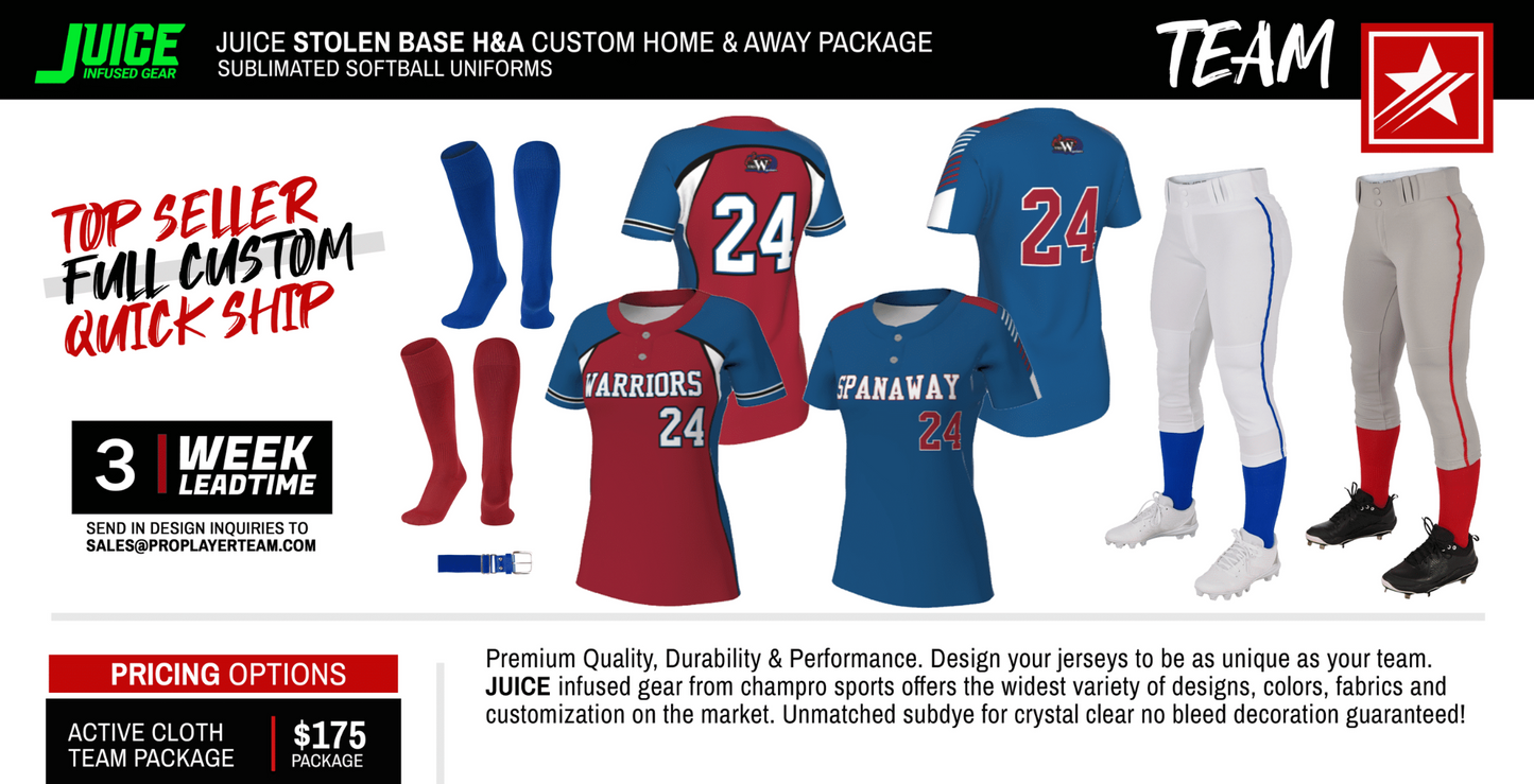 JUICE STOLEN BASE HOME & AWAY CUSTOM PACKAGE