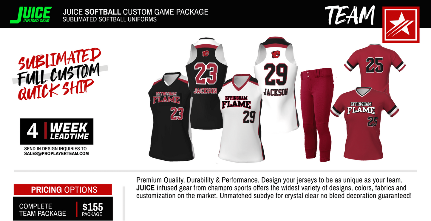 JUICE SOFTBALL CUSTOM GAME PACKAGE