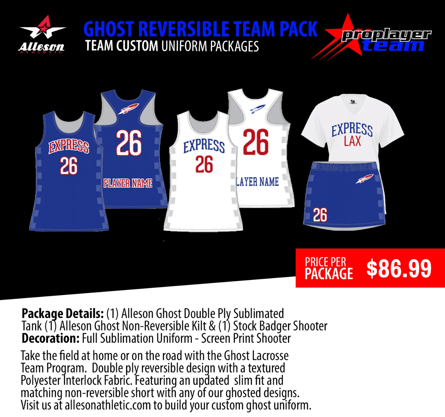 ALLESON GHOST REVERSIBLE TEAM PACKAGE
