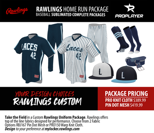 RAWLINGS HOME RUN SUBLIMATED COMPLETE PACKAGES