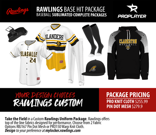 RAWLINGS BASE HIT SUBLIMATED COMPLETE PACKAGES