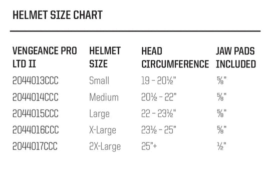 Vengeance Pro LTD II Helmet ONLY