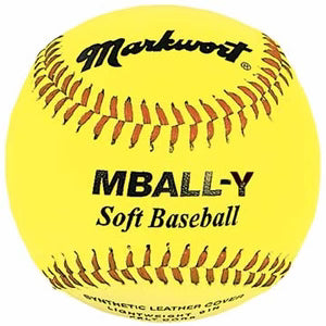 Markwort Soft Lightweight Baseball – 9 – 2.5oz – Yellow – Dozen