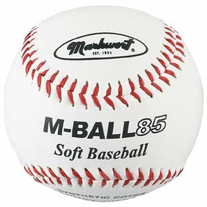 Markwort Soft 8.5 Lightweight Baseball - White - Dozen